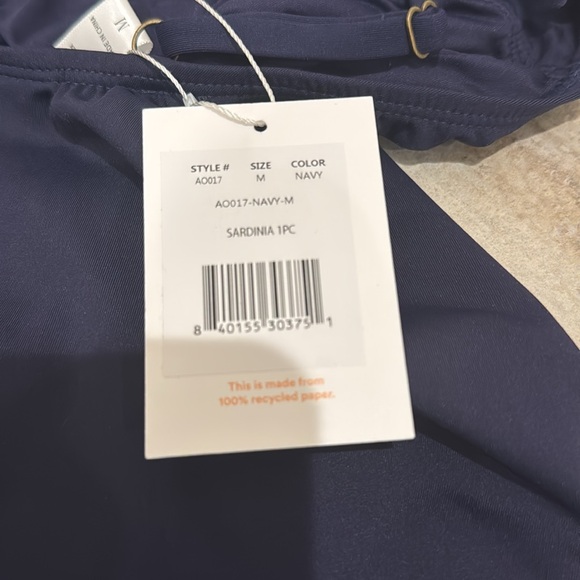 NWT Andie  One Piece Swimsuit Navy Blue Size Medium - Picture 11 of 12